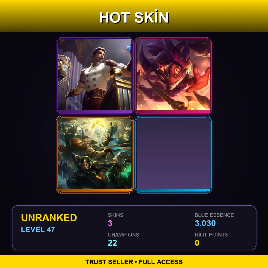 LAN | Lv47 | Unranked | 3 Skin | 22 Champ — Arcane Inventor Jayce