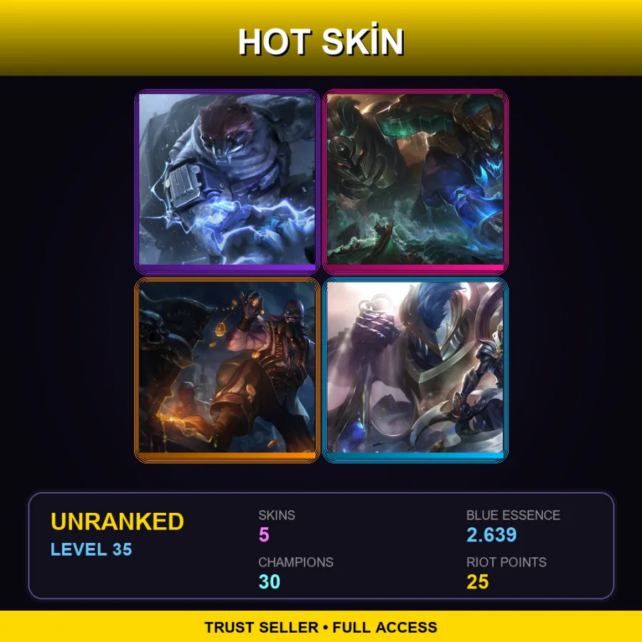LAS | Lv35 | Unranked | 5 Skin | 30 Champ with Lulu