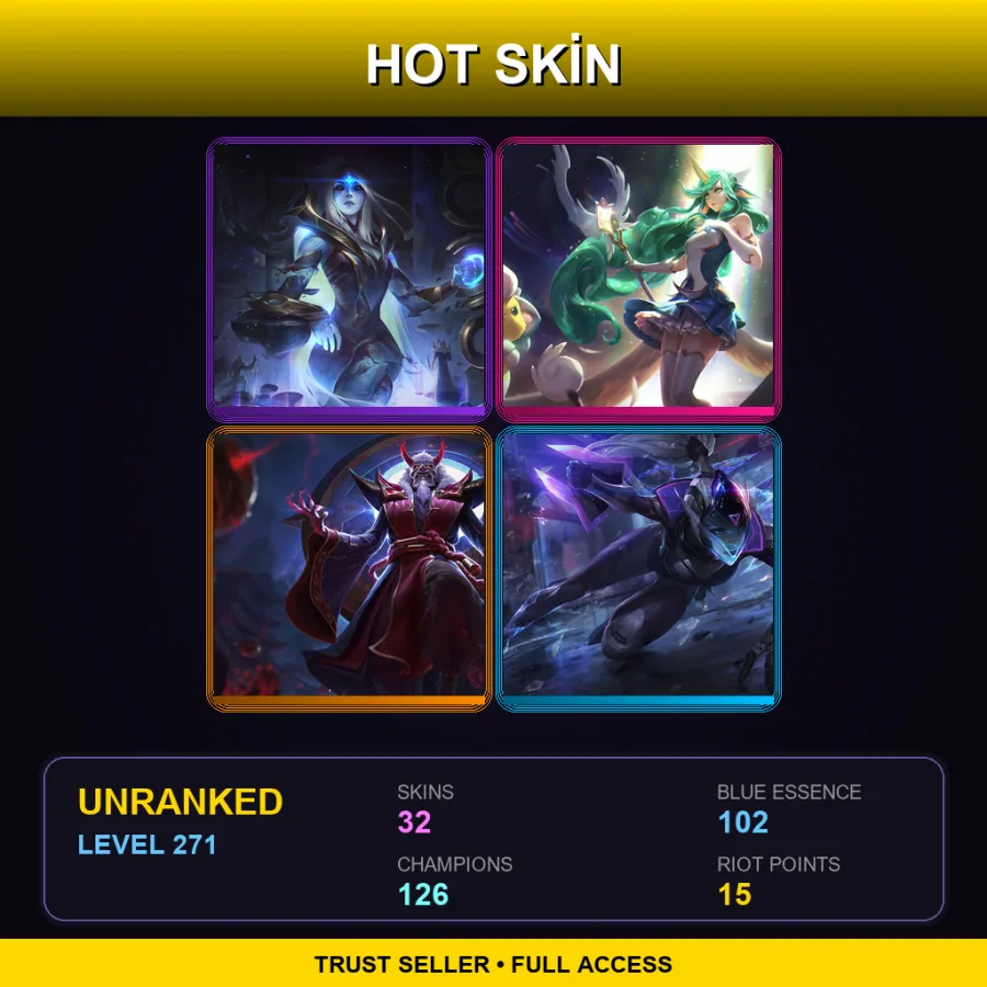LAN | Lv271 | Unranked | 32 Skin | 126 Champ — Ace Of Spades Ezreal