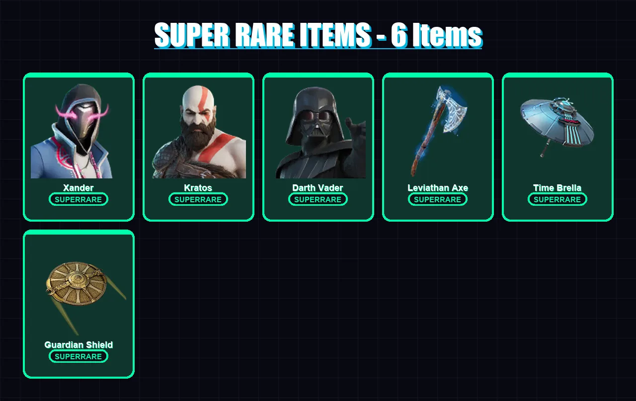 [PC] | Xander | Kratos | Darth Vader | Peter Griffin | Twyn | 204 skin | 211 pickaxe | 159 emote | 157 glider | Lv1886