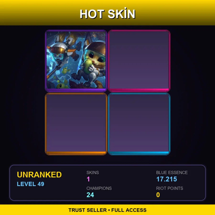 NA | Lv49 | Unranked | 1 Skin | 24 Champ — LoL account