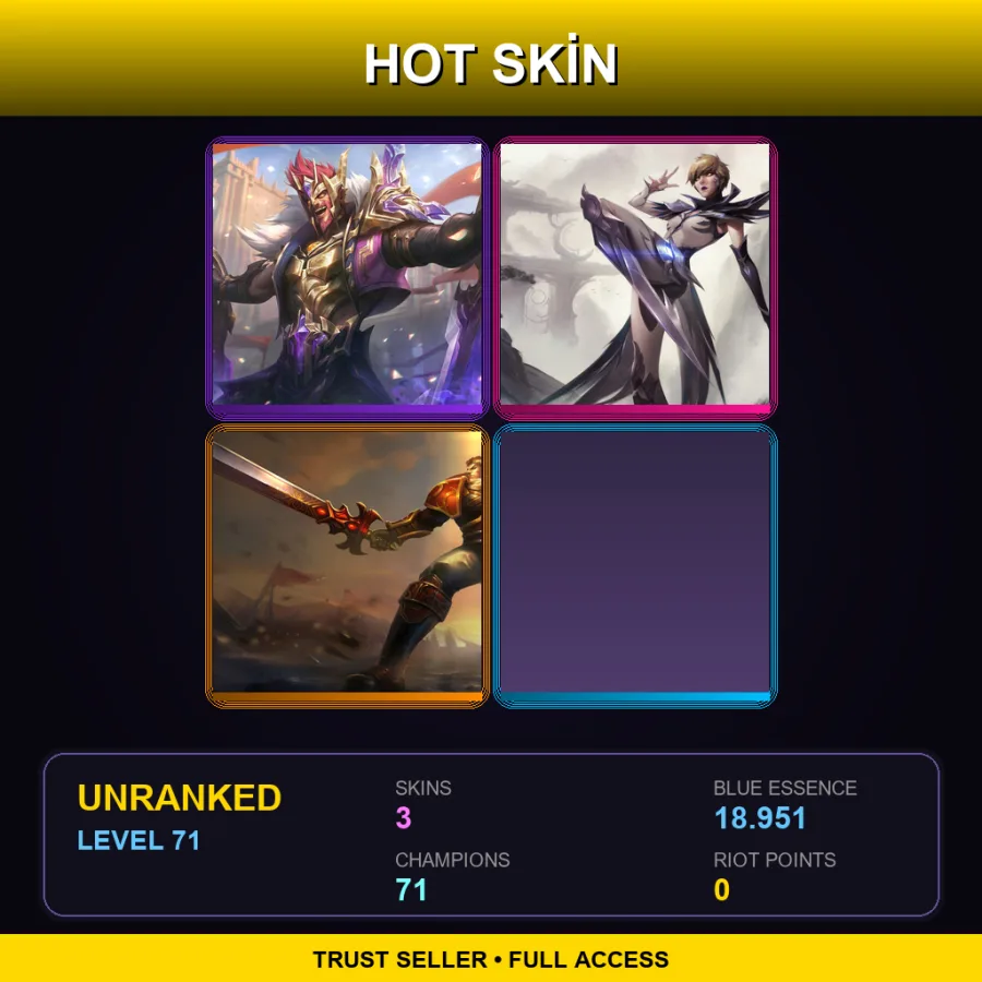 NA | Lv71 | Unranked | 3 Skin | 71 Champ with Annie