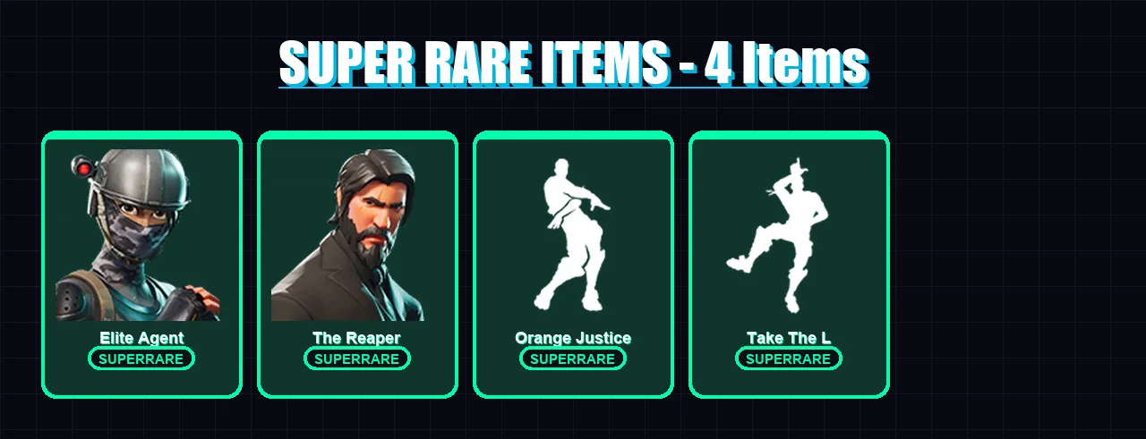 [PS4/PS5/XBOX/PC] | Elite Agent | The Reaper | Carbide | Dark Voyager | Moonwalker | 10 skin | 7 pickaxe | 12 emote | 10 glider | Lv159