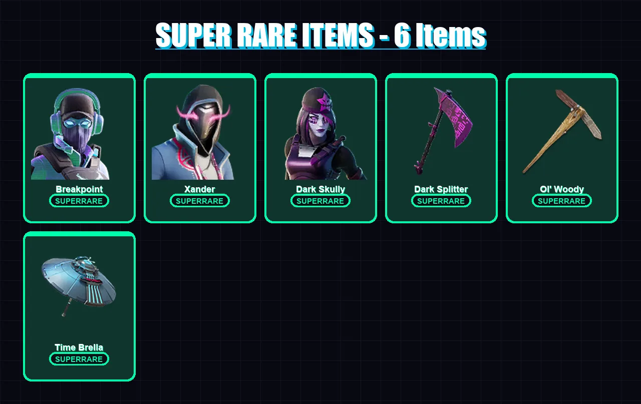 [PC/PSN] | Breakpoint | Xander | Dark Skully | The Cube Queen | Kymera | 119 skin | 149 pickaxe | 95 emote | 100 glider | Lv1692