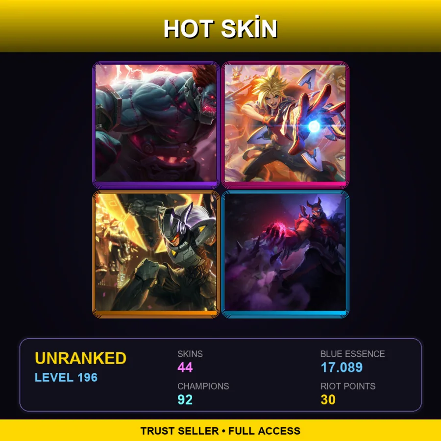 EUNE | Lv196 | Unranked | 44 Skin | 92 Champ — Winter Wonder Lulu