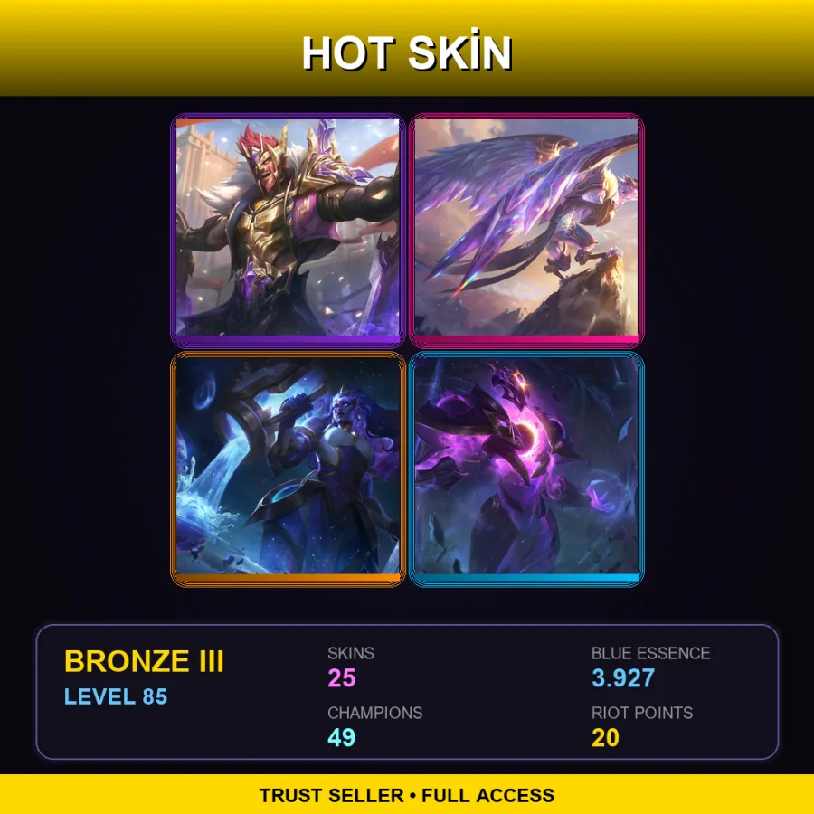 BR | Lv85 | Bronze III | 25 Skin | 49 Champ