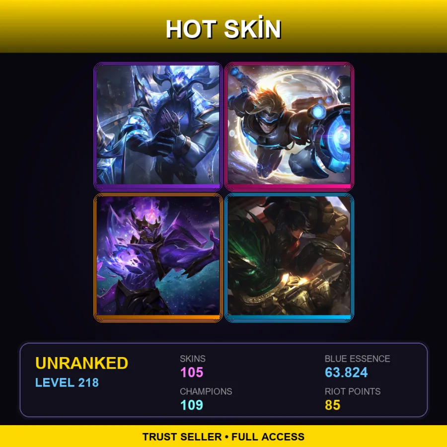 EUNE | Lv218 | Unranked | 105 Skin | 109 Champ — Sherwood Forest Ashe