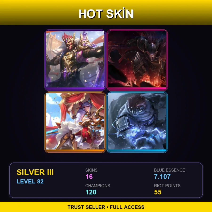 NA | Lv82 | Silver III | 16 Skin | 120 Champ