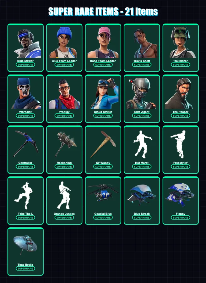 [PS4/PS5/XBOX/PC] | Blue Striker | Blue Team Leader | Rose Team Leader | 74 skin | Lv1221