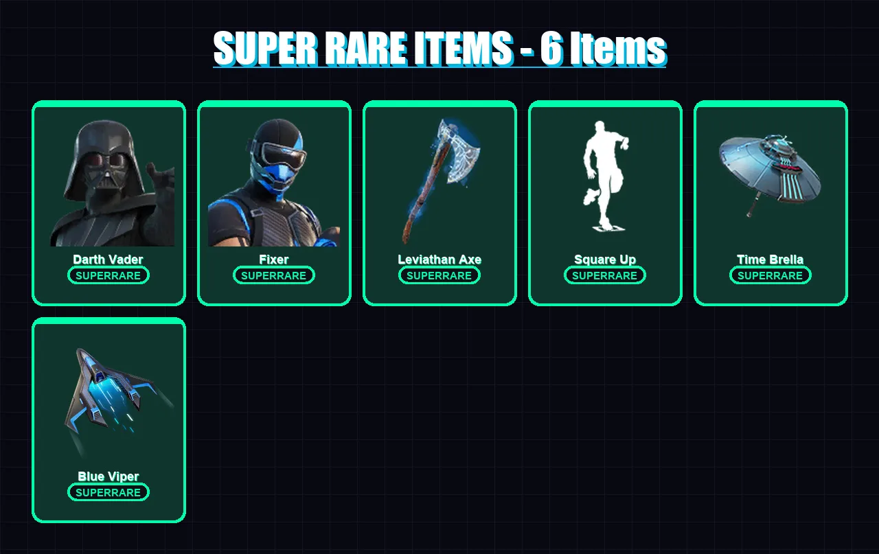 [PS4/PS5/XBOX/PC] | Darth Vader | Fixer | Kymera | Mandalorian | Joey | 105 skin | 132 pickaxe | 107 emote | 105 glider | Lv1857