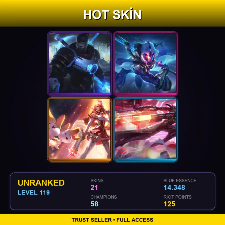 LAS | Lv119 | Unranked | 21 Skin | 58 Champ with K'Sante