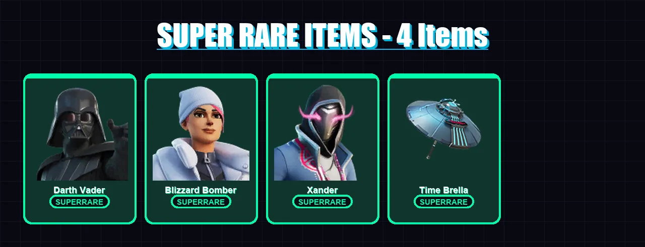 [PS4/PS5/PC] | Darth Vader | Blizzard Bomber | Xander | Nezumi | Spectra Knight | 146 skin | 167 pickaxe | 130 emote | 133 glider | Lv1863