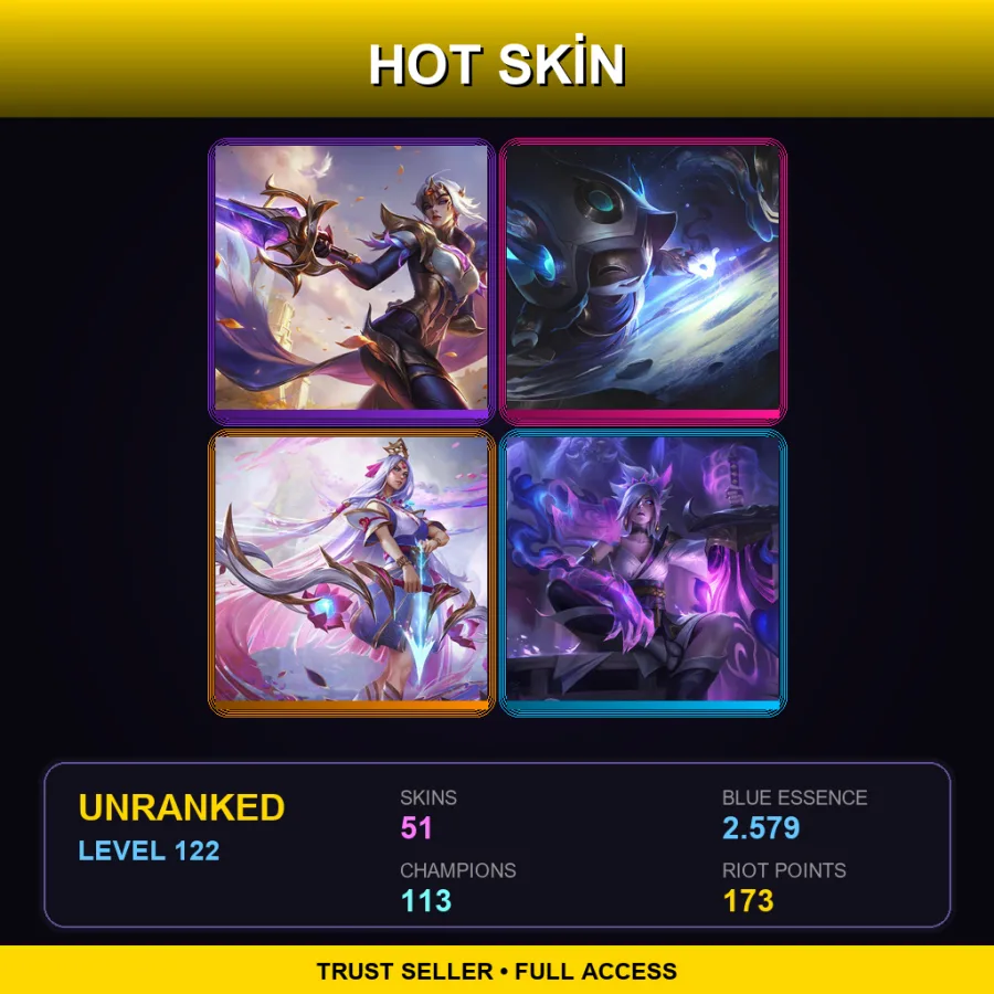LAS | Lv122 | Unranked | 51 Skin | 113 Champ