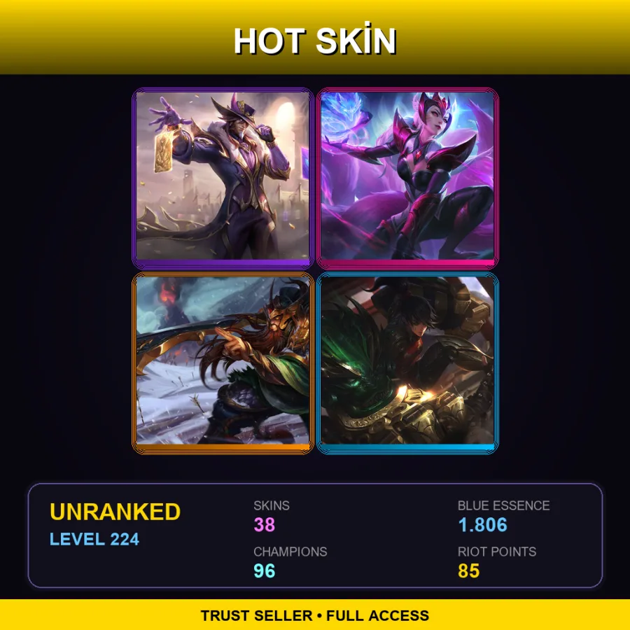 LAS | Lv224 | Unranked | 38 Skin | 96 Champ — Ironside Malphite
