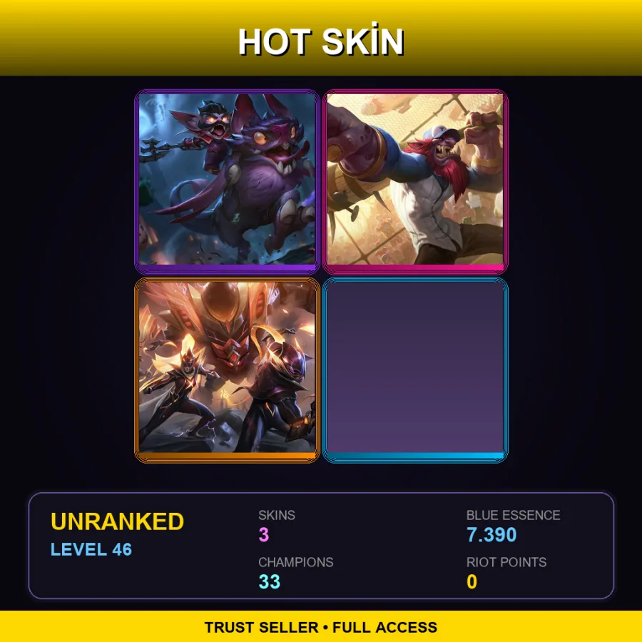 LAS | Lv46 | Unranked | 3 Skin | 33 Champ