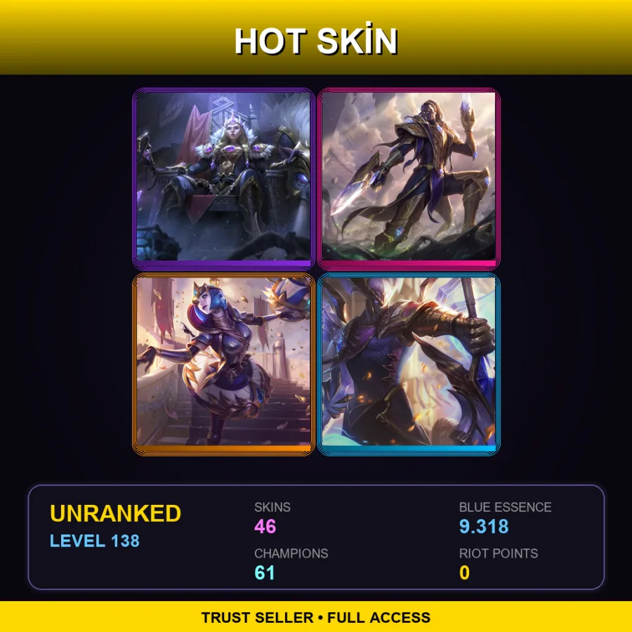 VN | Lv138 | Unranked | 46 Skin | 61 Champ