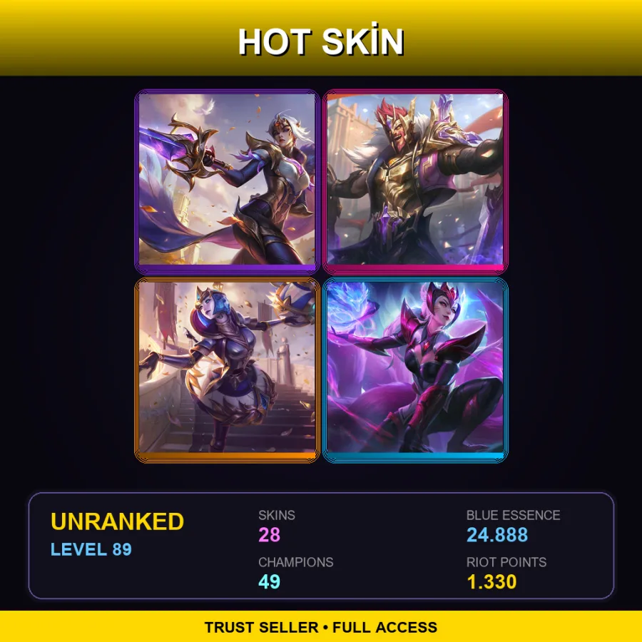 EUNE | Lv89 | Unranked | 28 Skin | 49 Champ — Victorious Draven
