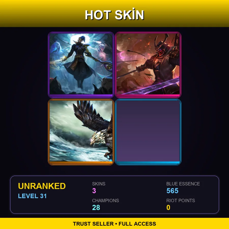 BR | Lv31 | Unranked | 3 Skin | 28 Champ