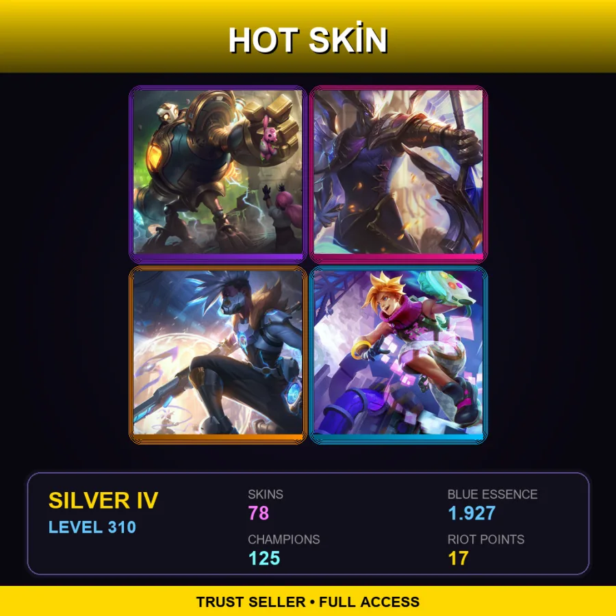 BR | Lv310 | Silver IV | 78 Skin | 125 Champ