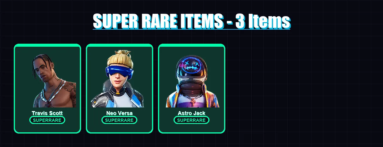 [PC/PSN] | Travis Scott | Neo Versa | Astro Jack | Deadpool | Menace | 63 skin | 72 pickaxe | 99 emote | 60 glider | Lv1209