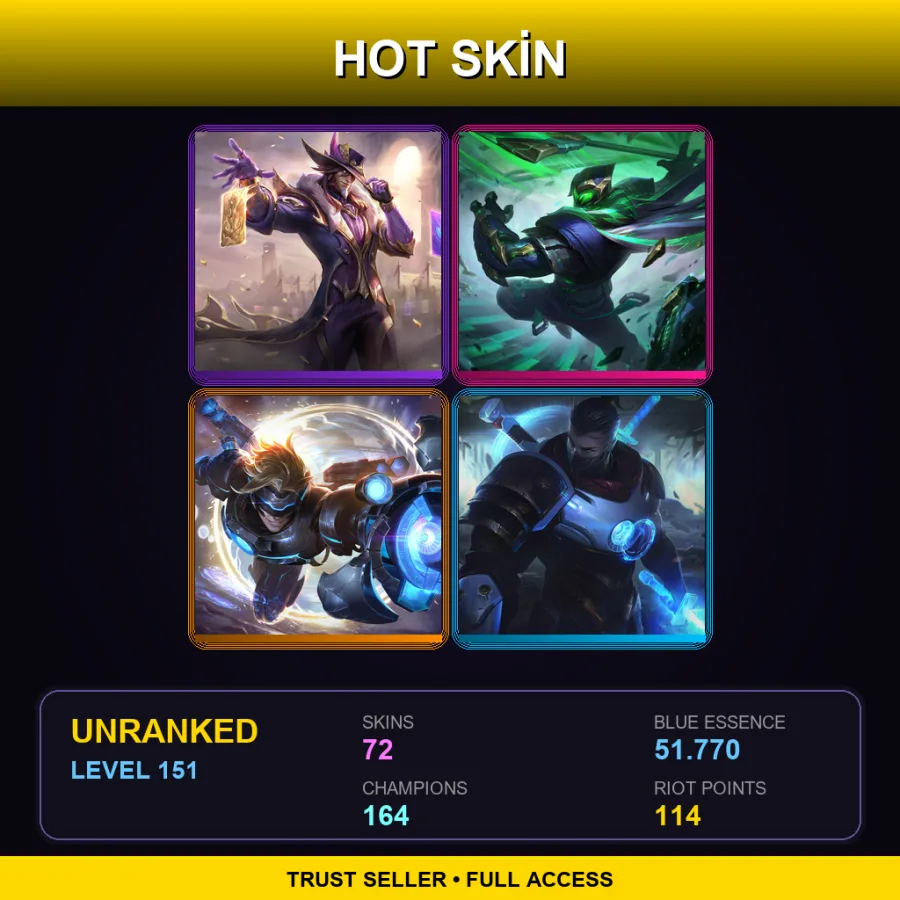 LAS | Lv151 | Unranked | 72 Skin | 164 Champ — Worlds 2015 Kalista