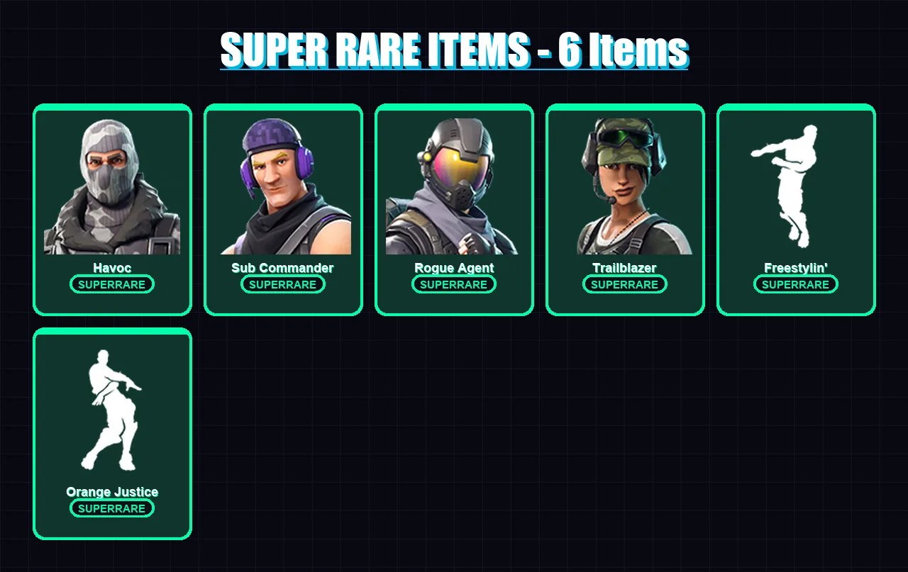 [PC/XBOX/PSN] | Havoc | Sub Commander | Rogue Agent | Trailblazer | Carbide | 12 skin | 9 pickaxe | 19 emote | 13 glider | Lv230