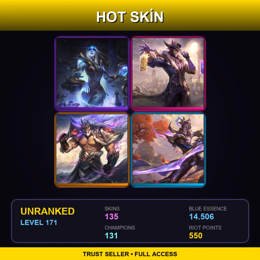 TR | Lv171 | Unranked | 135 Skin | 131 Champ