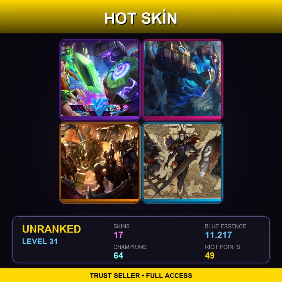 SG | Lv31 | Unranked | 17 Skin | 64 Champ