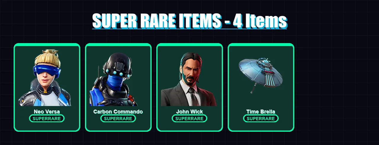 [PS4/PS5/XBOX/PC] | Neo Versa | Carbon Commando | John Wick | 59 skin | Lv4905