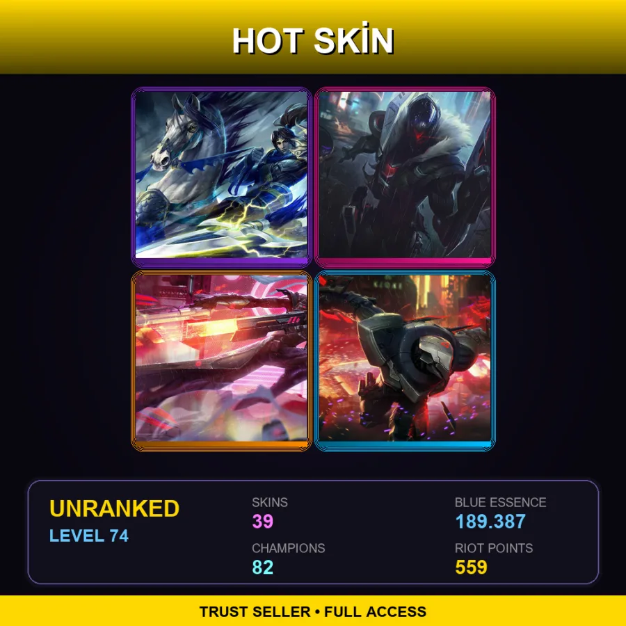 LAN | Lv74 | Unranked | 39 Skin | 82 Champ