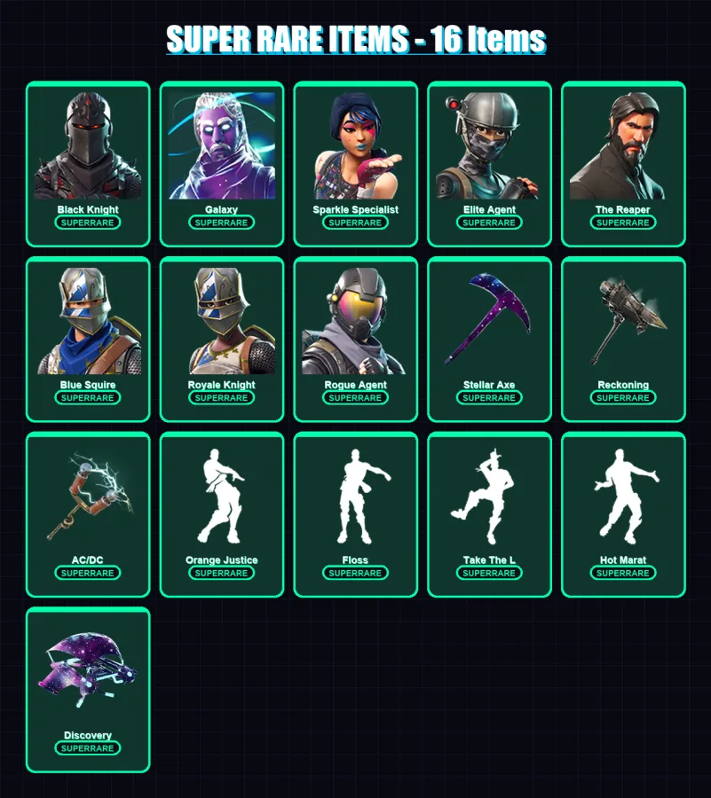 [PC/PSN] | Black Knight | Galaxy | Sparkle Specialist | Elite Agent | The Reaper | 54 skin | 30 pickaxe | 71 emote | 40 glider | Lv621