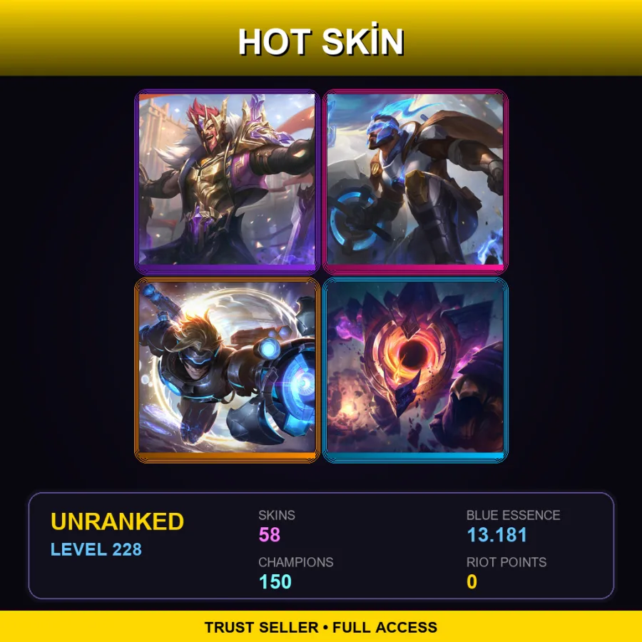 EUNE | Lv228 | Unranked | 58 Skin | 150 Champ — Armored Titan Nasus