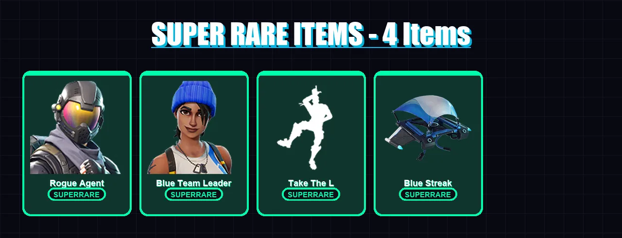 [PC/XBOX] | Rogue Agent | Blue Team Leader | Dark Voyager | Raptor | Carbide | 12 skin | 10 pickaxe | 11 emote | 9 glider | Lv120