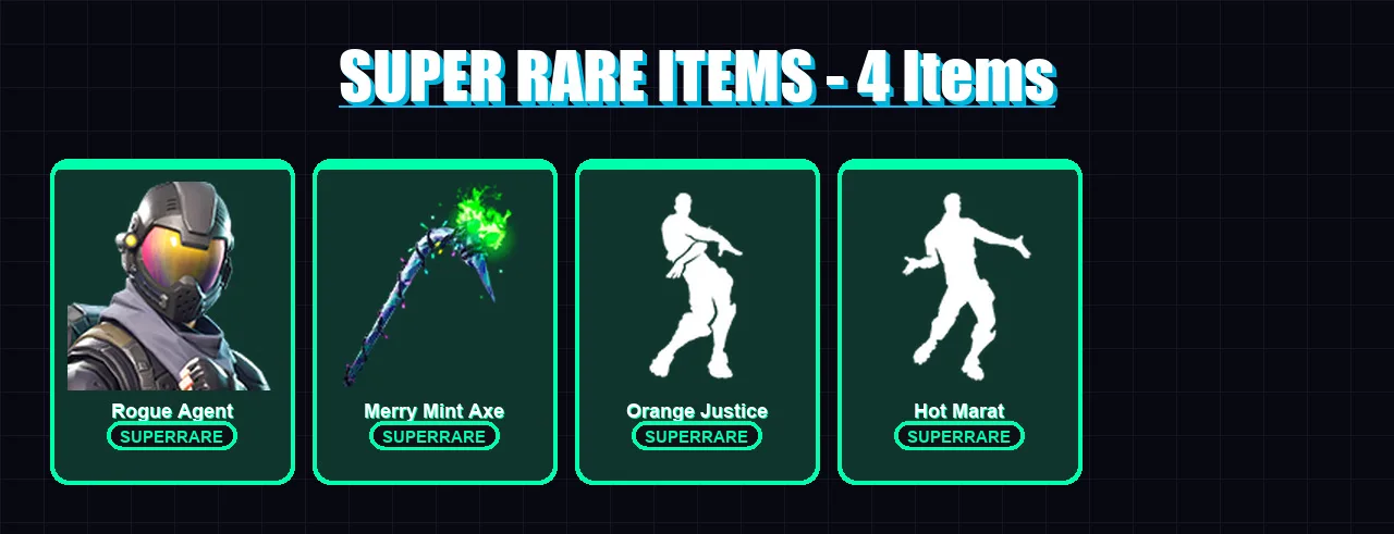 [PS4/PS5/XBOX/PC] | Rogue Agent | Blackheart | Hybrid | Lt. Evergreen | Shadow Ark | 13 skin | 33 pickaxe | 51 emote | 49 glider | Lv1174