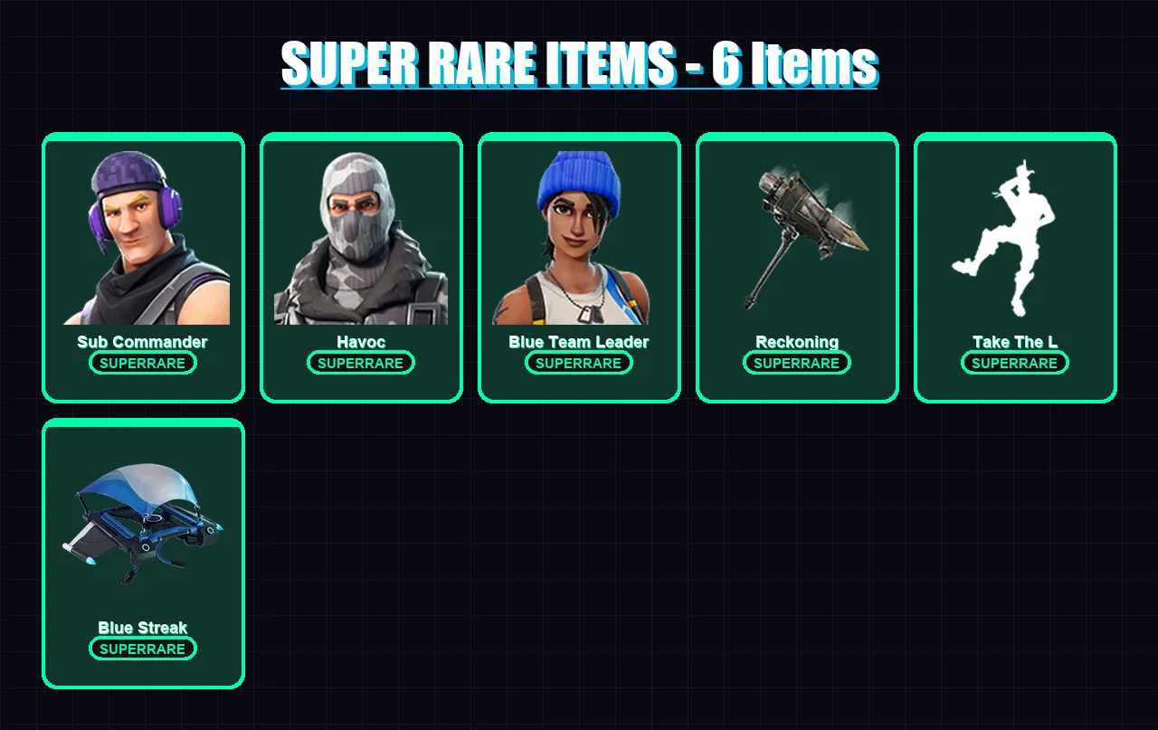[PS4/PS5/XBOX/PC] | Sub Commander | Havoc | Blue Team Leader | Gear Specialist Maya | Calamity | 13 skin | 11 pickaxe | 11 emote | 22 glider | Lv196 — Fortnite account