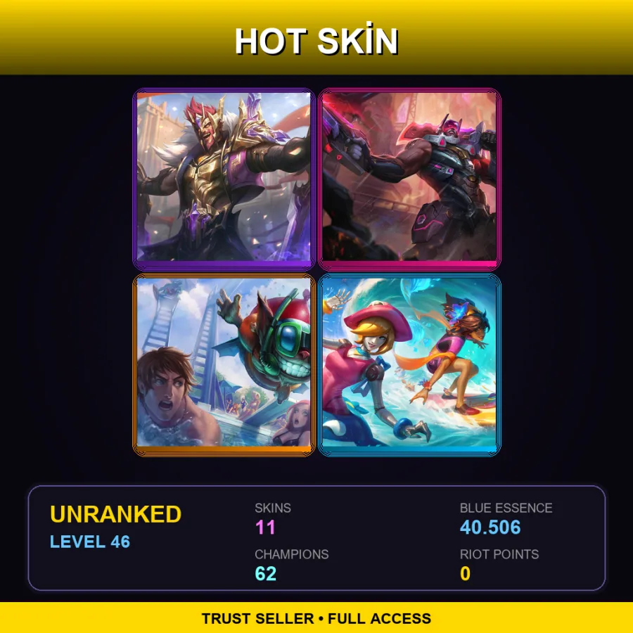 EUW | Lv46 | Unranked | 11 Skin | 62 Champ — Freljord Rammus