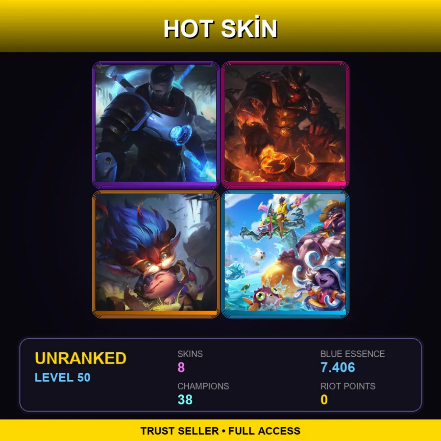 LAS | Lv50 | Unranked | 8 Skin | 38 Champ — Empyrean Brand