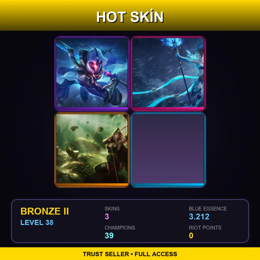 LAN | Lv38 | Bronze II | 3 Skin | 39 Champ