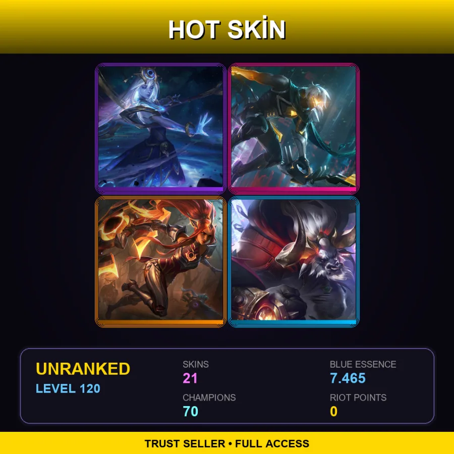 LAS | Lv120 | Unranked | 21 Skin | 70 Champ