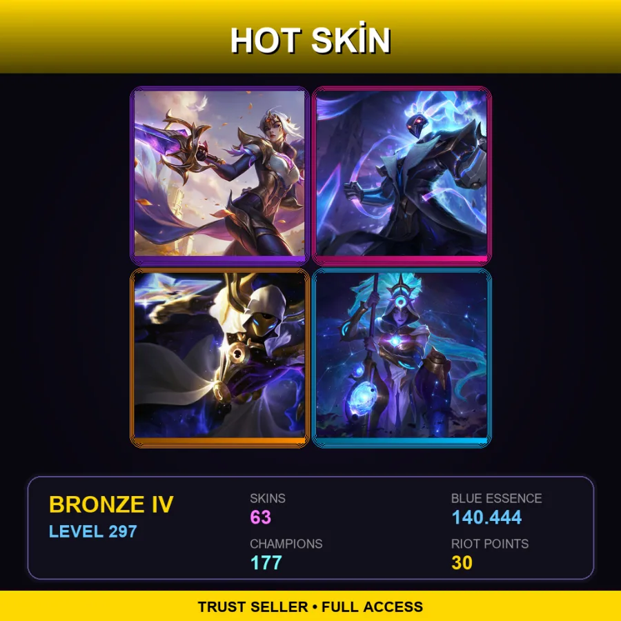 NA | Lv297 | Bronze IV | 63 Skin | 177 Champ