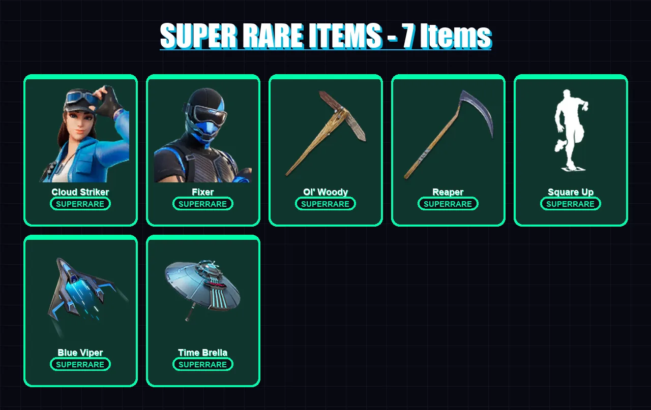 [PC/XBOX/PSN] | Cloud Striker | Fixer | Mandalorian | Spectra Knight | Kymera | 136 skin | 135 pickaxe | 81 emote | 95 glider | Lv1256