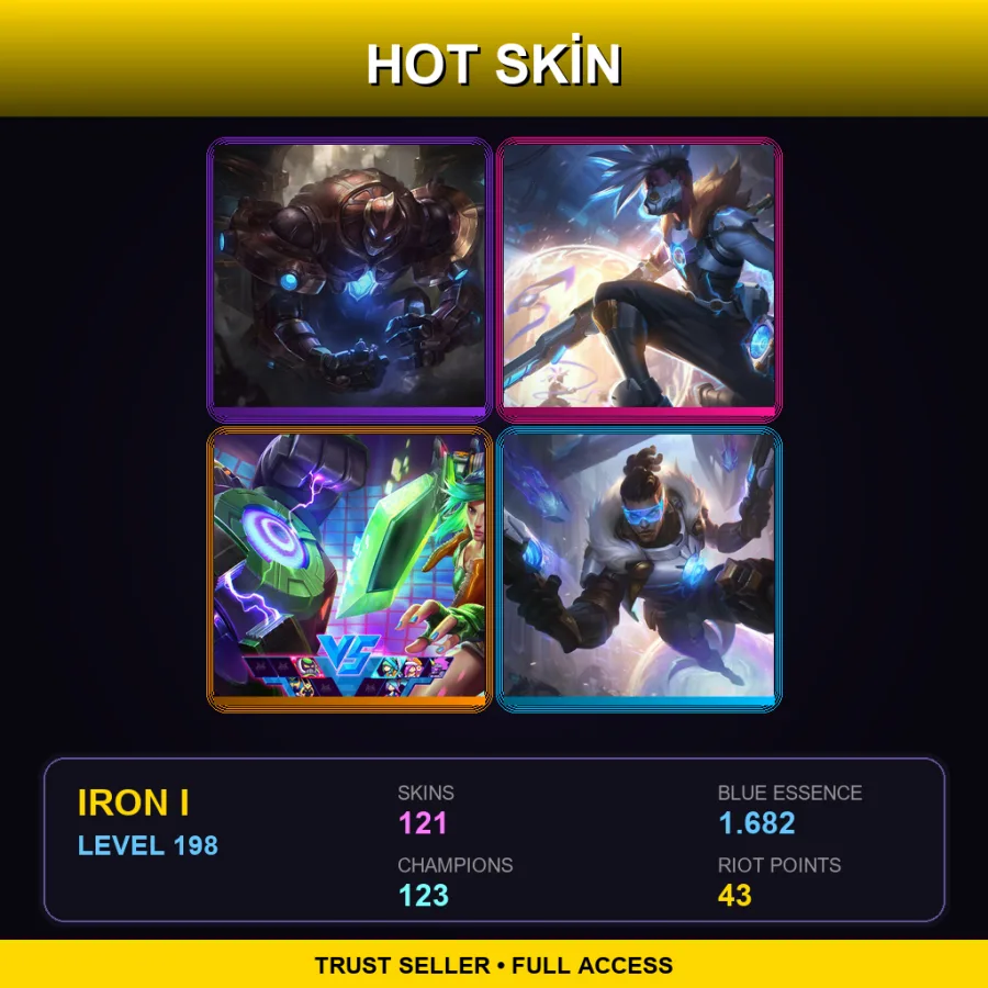 EUNE | Lv198 | Iron I | 121 Skin | 123 Champ with Olaf