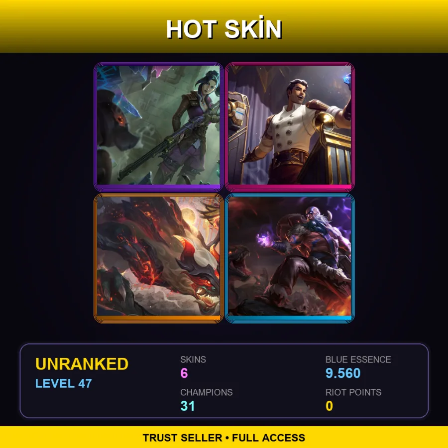 EUNE | Arcane Enforcer Caitlyn | Arcane Inventor Jayce | Shan Hai Scrolls Cho'Gath | Tribal Ryze | 6 Skin | 31 Champ | Lv47