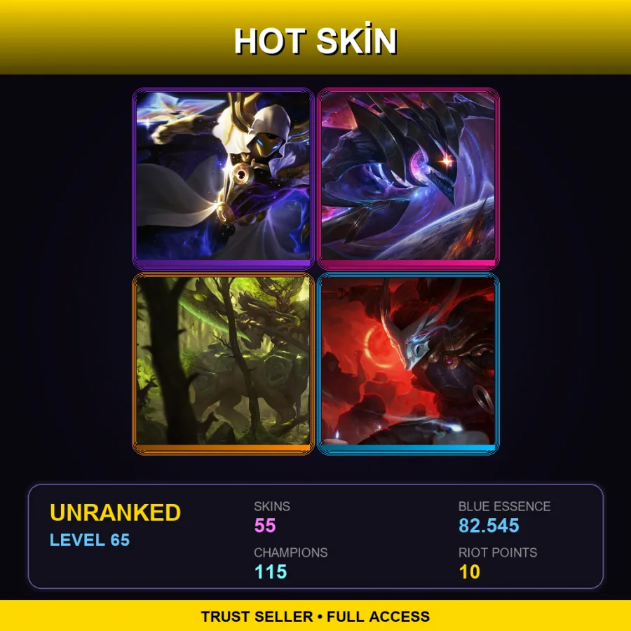LAS | Lv65 | Unranked | 55 Skin | 115 Champ