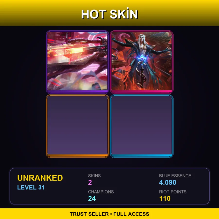 OCE | Lv31 | Unranked | 2 Skin | 24 Champ — LoL account