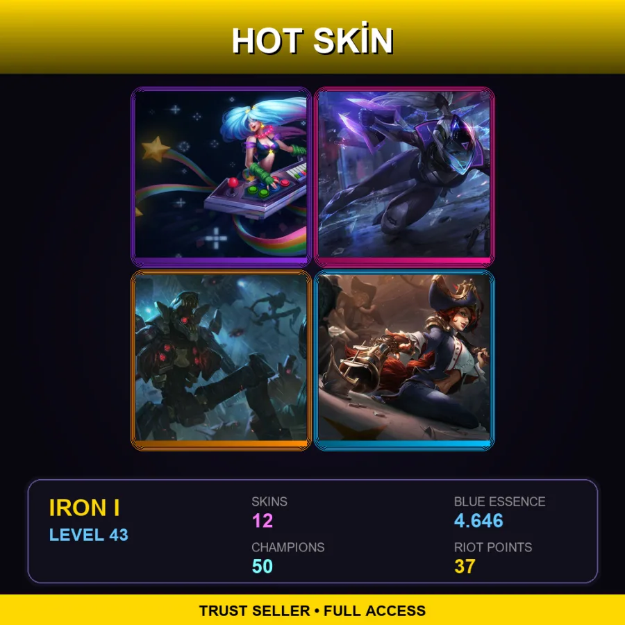 LAS | Lv43 | Iron I | 12 Skin | 50 Champ
