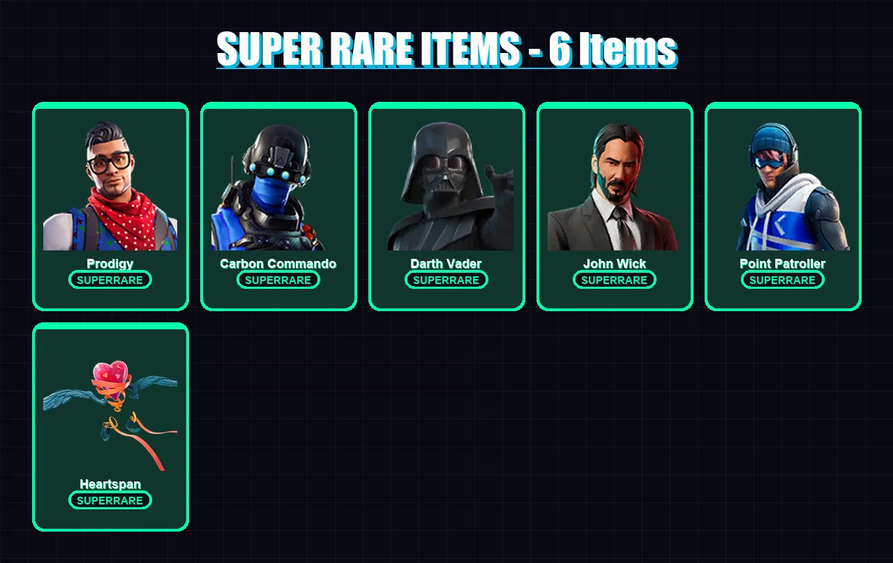 [PC/XBOX] | Prodigy | Carbon Commando | Darth Vader | John Wick | Point Patroller | 146 skin | 134 pickaxe | 92 emote | 113 glider | Lv1611 — Fortnite account
