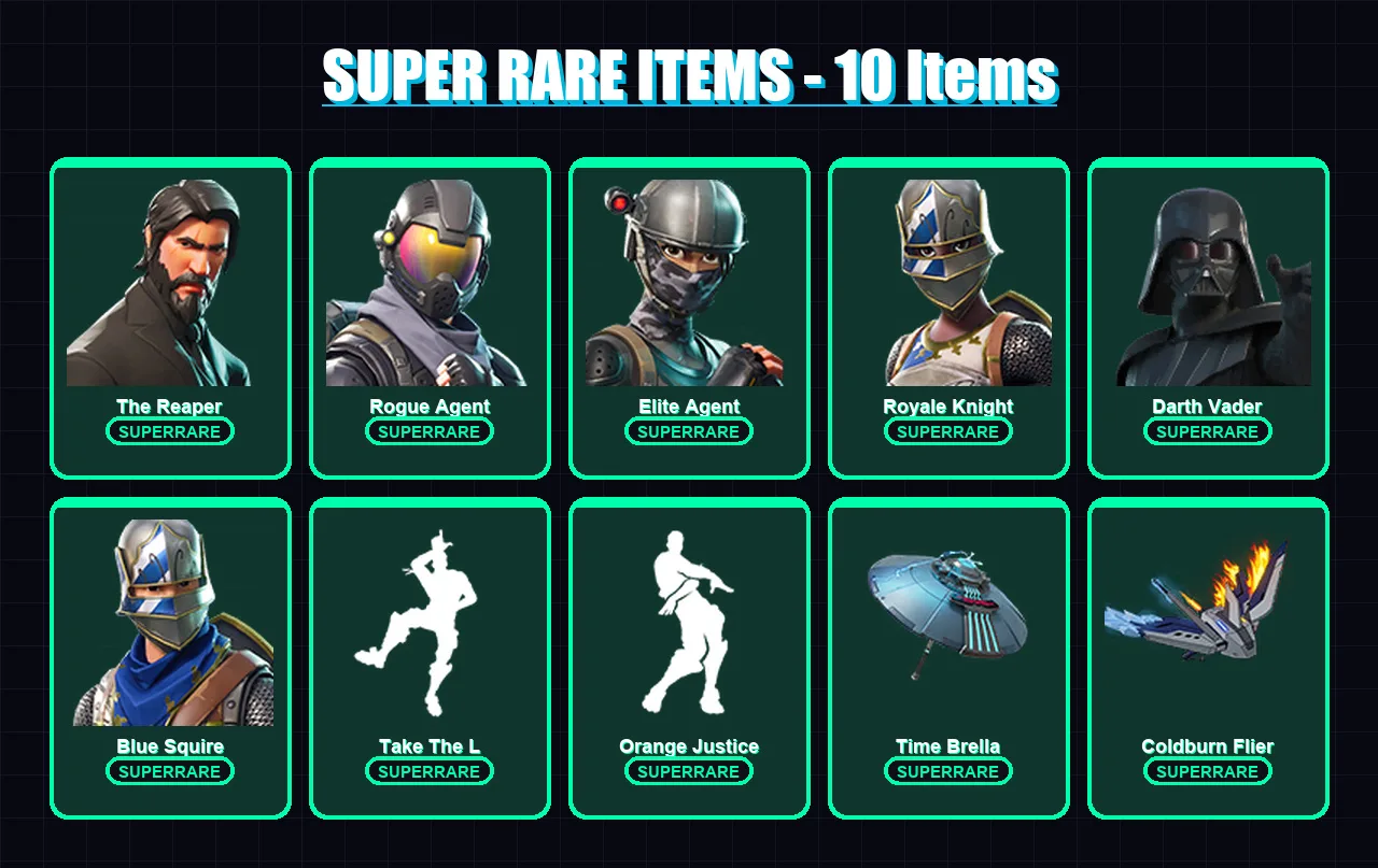 [PC] | The Reaper | Rogue Agent | Elite Agent | Royale Knight | Darth Vader | 197 skin | 197 pickaxe | 190 emote | 151 glider | Lv1915