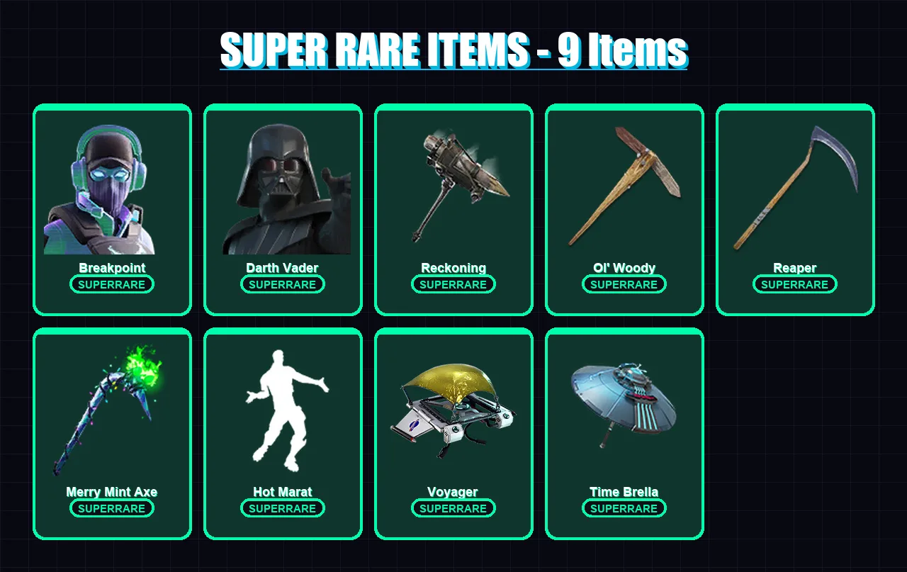 [PC/XBOX/PSN] | Breakpoint | Darth Vader | Ronin | Snap | Wanderlust | 425 skin | 445 pickaxe | 329 emote | 299 glider | Lv4455