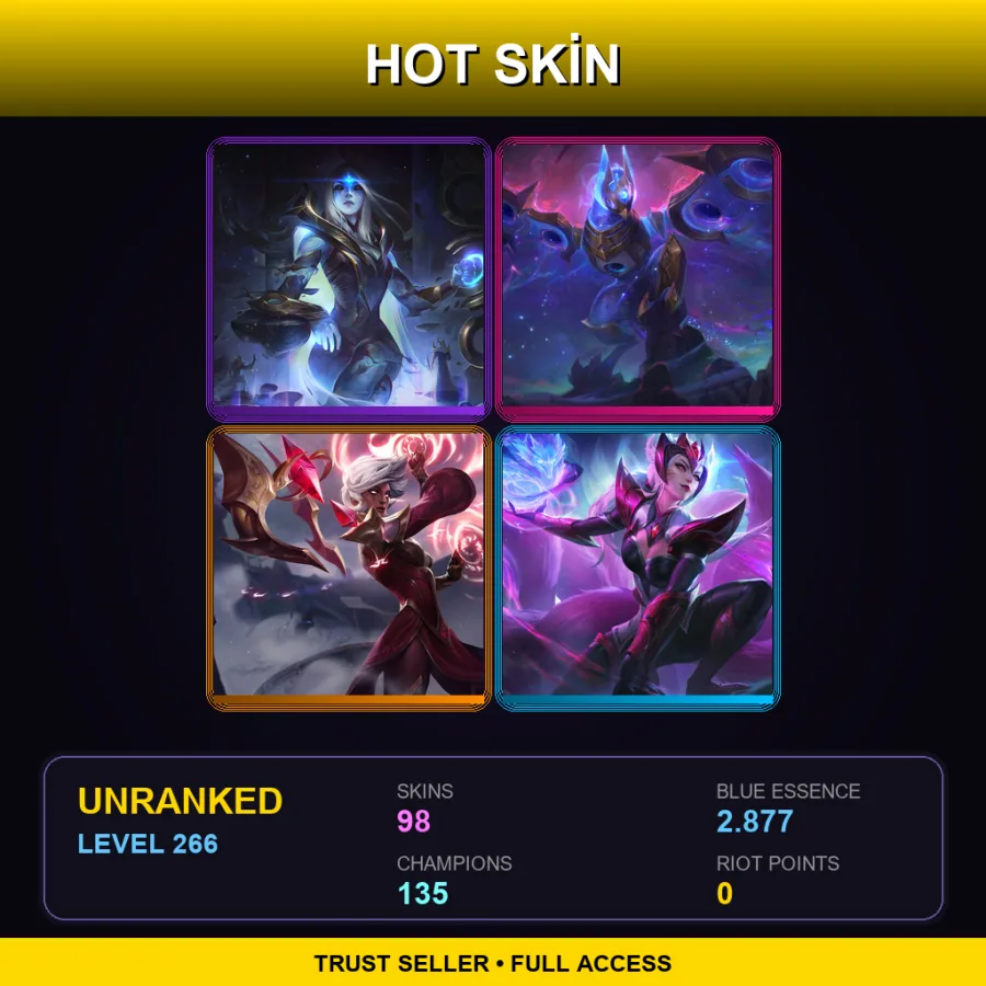 VN | Lv266 | Unranked | 98 Skin | 135 Champ — Arcade Sona